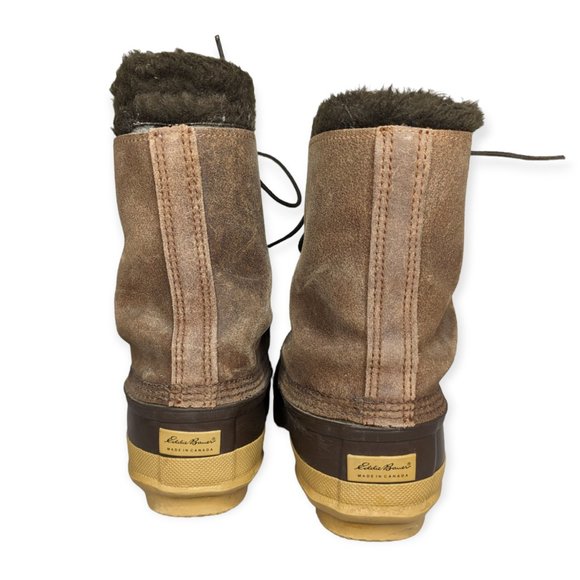 Sorrel x Eddie Bauer Leather Duck Boots Women's Size 11.5 - Picture 4 of 12
